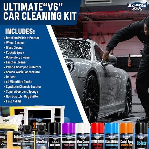 Scotts Ultimate 15-Piece Car Cleaning Kit for Interior and Exterior Valeting-1