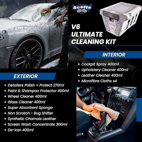 Scotts Ultimate 15-Piece Car Cleaning Kit for Interior and Exterior Valeting-2