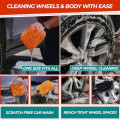 ShinetiX 25-Piece Car Cleaning and Detailing Kit with Drill Brushes, Interior Brushes, Cleaning Gel, Wash Mitt and Towel