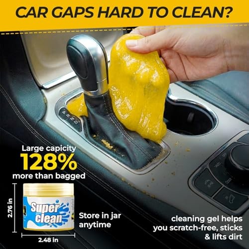 ShinetiX 9 Piece Car Cleaning Kit with 600 GSM Microfibre Towels, Wash Mitts, Brushes and Cleaning Gel-6