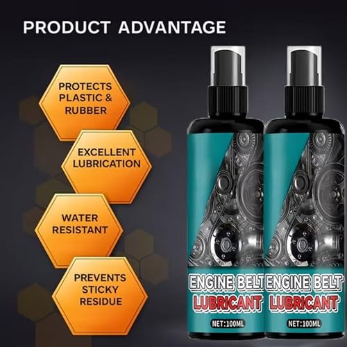 Wisylizv Belt Conditioner Spray, Quick-Drying Anti-Noise Lubricant, 100 ml-4