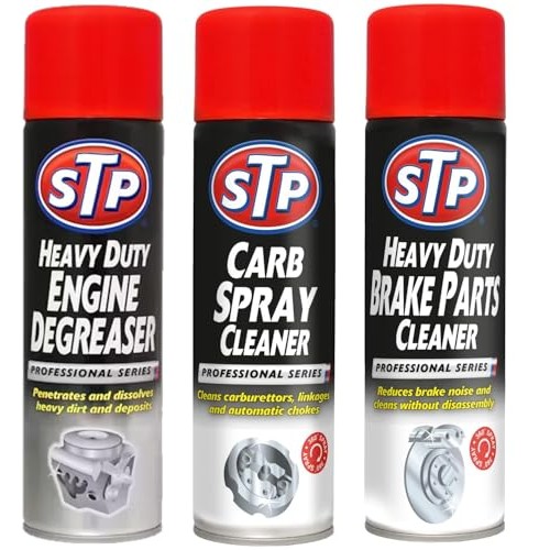 AXpower STP Automotive Cleaning Kit, 3-in-1 500ml Carb Cleaner, Engine Degreaser and Brake Parts Cleaner