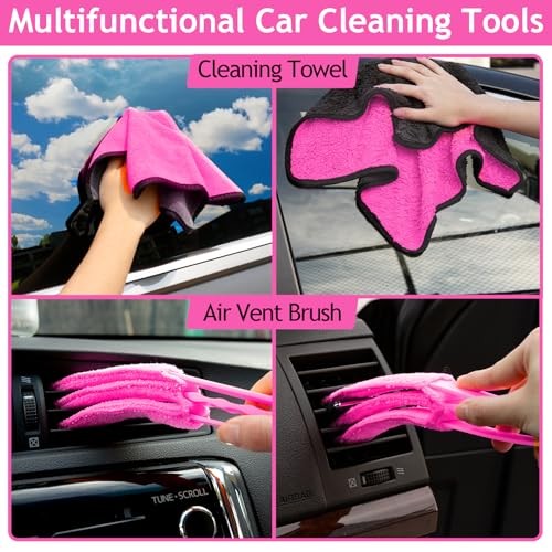 THINKWORK 17-Piece Car Detailing Kit with Brushes, Pads and Gel-6