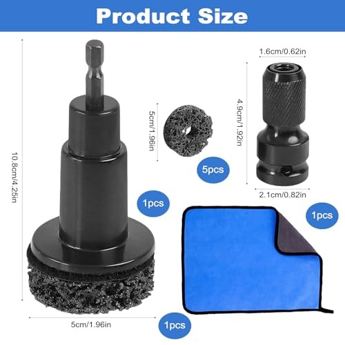 TOUKBEAU Wheel Hub Cleaning Kit with Grinding and Polishing Attachments-6