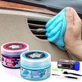 ToysButty Car Cleaning Gel Kit, 2 Pots with Brushes and Vent Duster
