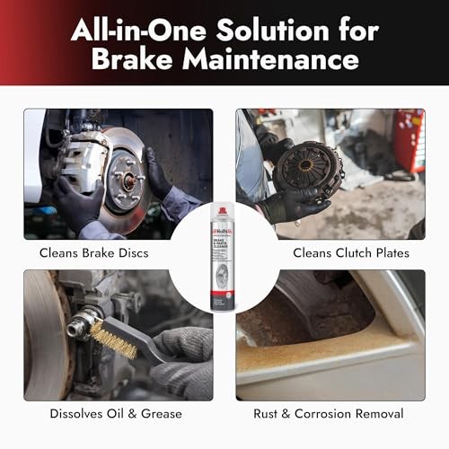 Vexjuro Holts Brake & Parts Cleaner Kit, 600ml, with 3 Detail Brushes and Microfibre Cloth-2