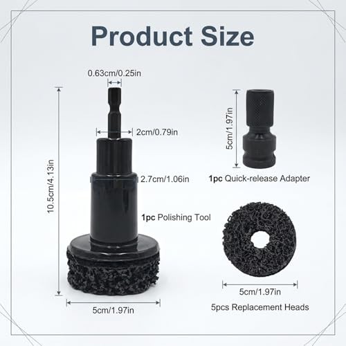 Dewlawn Wheel Hub Cleaning Kit with 5 Pads-4