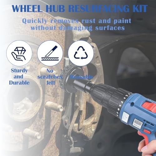 Squliicayy Wheel Hub Cleaning Kit with 6 Pads for Hubs, Studs and Rotors-5
