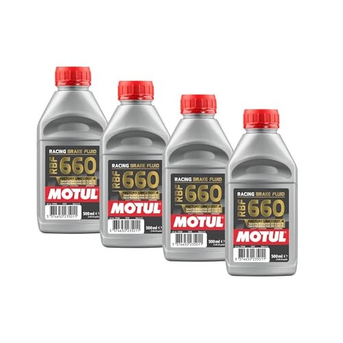 WOL WORLD OF LUBRICANT Motul Factory Line RBF 660 DOT 4 Racing Brake Fluid 500ml, 4 Units
