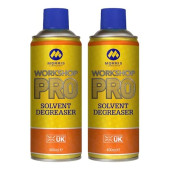 Workshop Pro Solvent Degreaser Spray, Water-Washable Non-Caustic Formula, 2 x 400ml