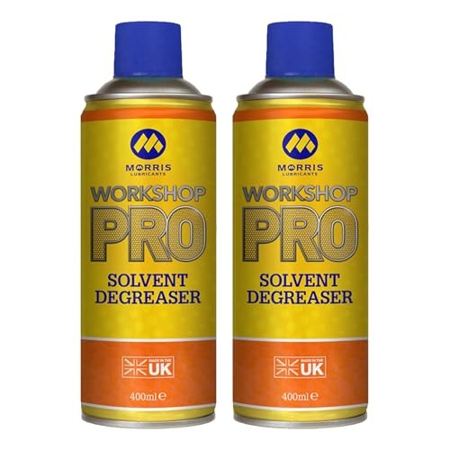 Workshop Pro Solvent Degreaser Spray, Water-Washable Non-Caustic Formula, 2 x 400ml