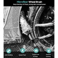 YeewayVeh 3 Piece Microfiber Wheel Cleaning Brush Set, Black and White