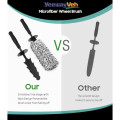 YeewayVeh 3 Piece Microfiber Wheel Cleaning Brush Set, Black and White