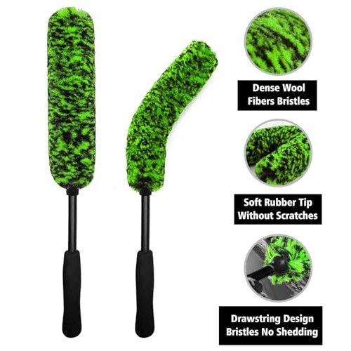 YeewayVeh 4-Piece Wheel and Tyre Cleaning Kit, Green-6