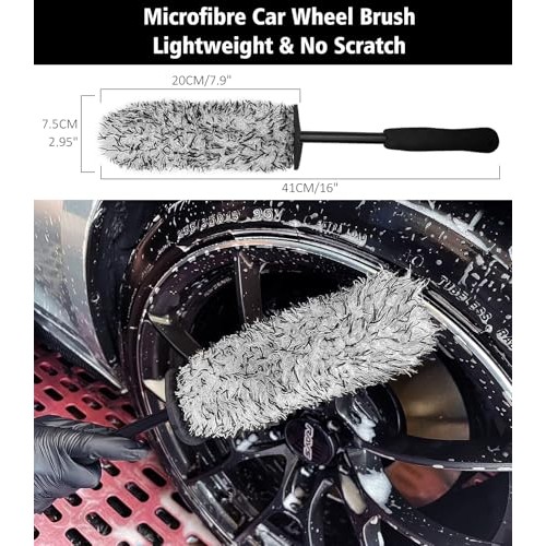 YeewayVeh 5-Piece Pro Wheel Detailing Kit, Green-2