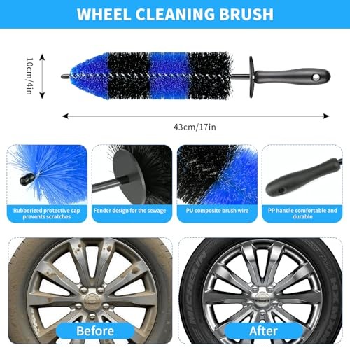 YYBAO 9-Piece Car Cleaning Kit with 11L Collapsible Bucket-3