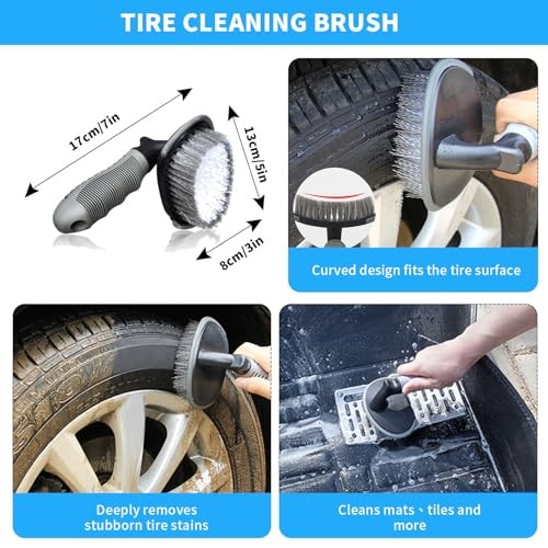 YYBAO 9-Piece Car Cleaning Kit with 11L Collapsible Bucket-4