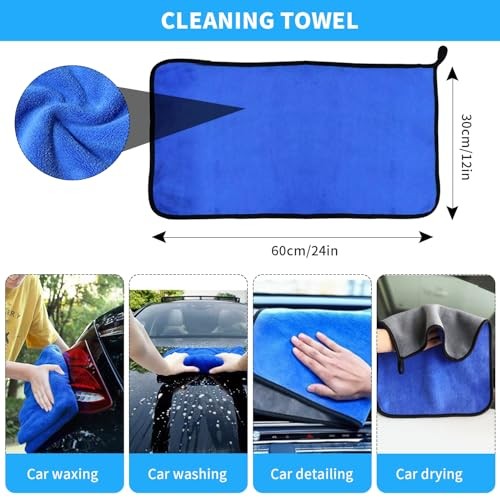 YYBAO 9-Piece Car Cleaning Kit with 11L Collapsible Bucket-6