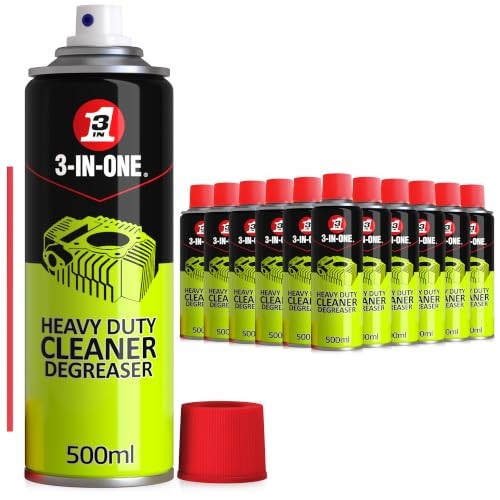 3-IN-ONE Professional Heavy Duty Cleaner Degreaser Spray 500ml, Pack of 12 — image 1