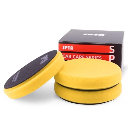 SPTA Yellow T80 Foam Polishing Pads, 3 Pack, 5.5 inch — image 1