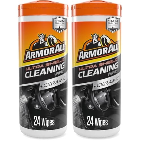 Armor All Ultra Shield + Ceramic Multipurpose Car Cleaning Wipes, 24 Count, Midnight Air Scent — image 1