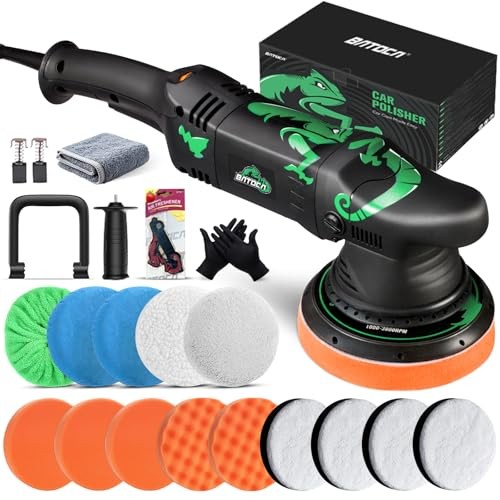 BATOCA T1 Green Dual Action Car Polisher 1100W 5-inch Pad Kit — image 1
