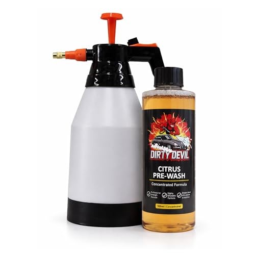 DIRTY DEVIL Ultra Concentrated Citrus Pre Wash 500 ml (Pack of 1) with 1.5L Pressure Sprayer — image 1