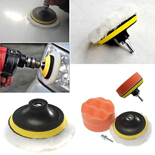 Juliyeh 4-inch polishing buffer pad sponge kit with backing pad and drill adapter — image 1