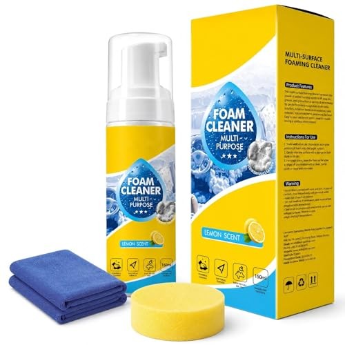 BZURTER Multifunctional Foam Cleaner Spray, 150ml with Cloth and Sponge — image 1