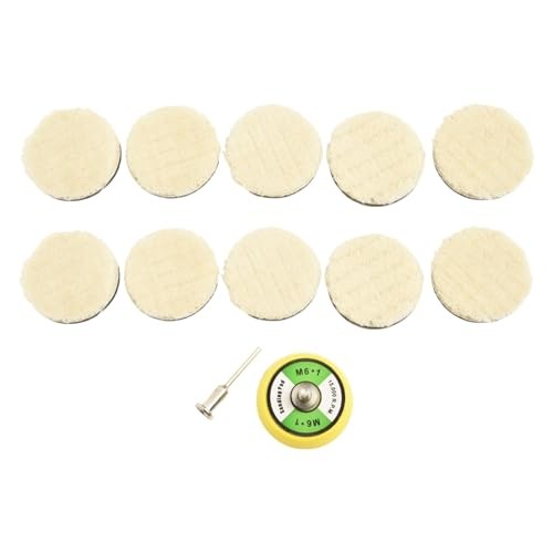 NiuLumea 11-piece 2 inch wool polishing pads set, 50 mm buffing bonnets — image 1