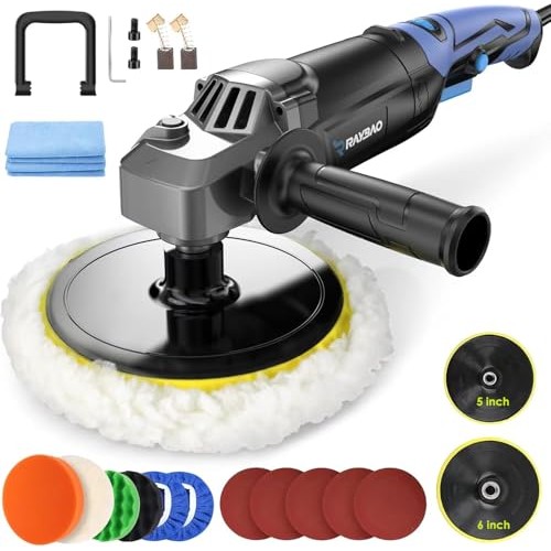 RAYBAO 1600W Car Polisher and Buffer with Detachable Handles — image 1