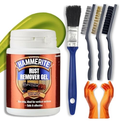 Decex Rust Remover Kit with 100ml Hammerite Gel, Brushes, Gloves and Paintbrush — image 1