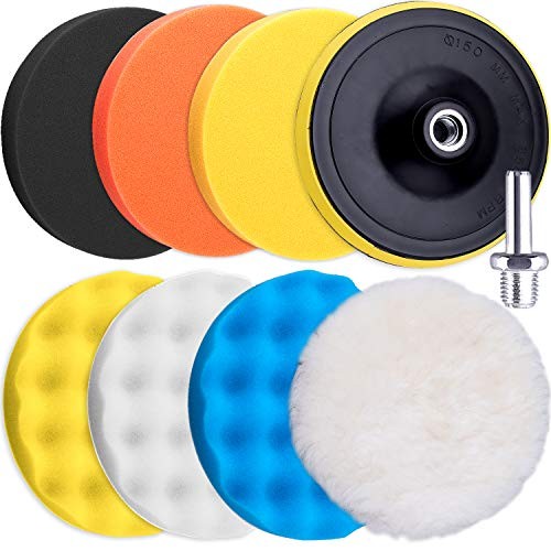 SIQUK 9-Piece 6 Inch Polishing Pads Kit for Drill — image 1