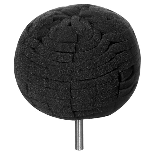 sourcing map 3 Inch Ball Buffing Polishing Pads, Black Sponge, 1/4" Shank — image 1