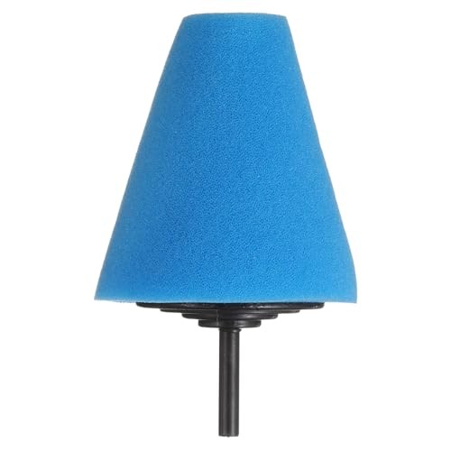 sourcing map Blue Cone Buffing Polishing Pad, Medium Cut Sponge, 1/4 inch Shank — image 1