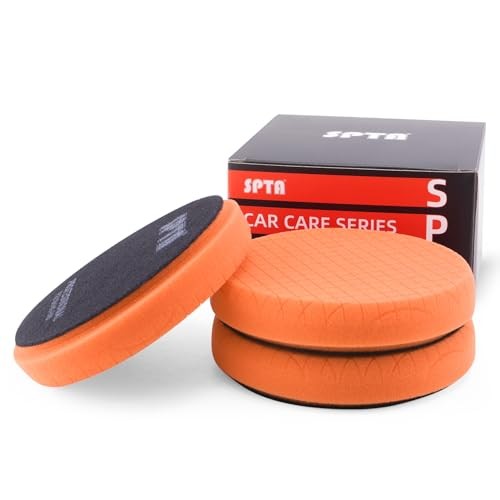 SPTA 3-Pack Orange Light Cut Foam Polishing Pads, 5.5 inch — image 1