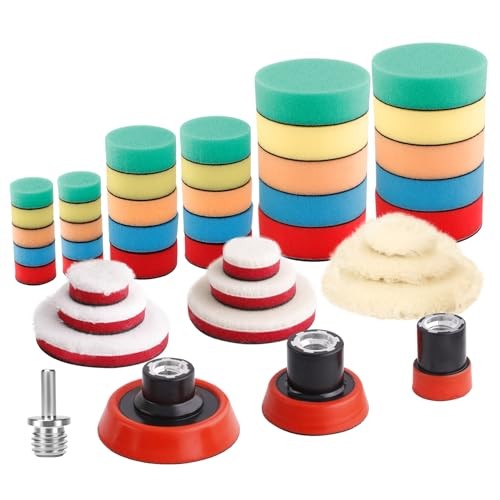 SPTA 36-Piece Polishing Pad Set for Drill with M14 Adapter — image 1