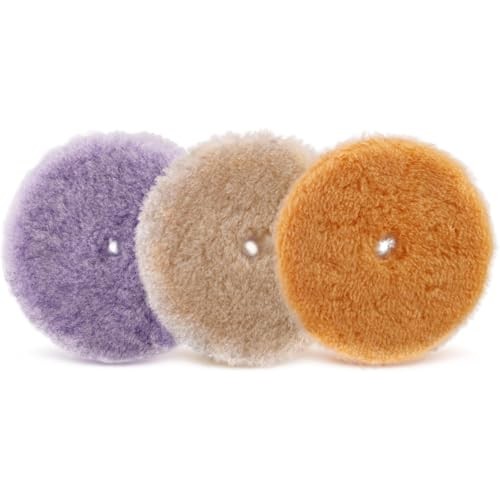 SPTA 5 inch (125mm) Wool Buffing Polishing Pads, 3 Pack — image 1