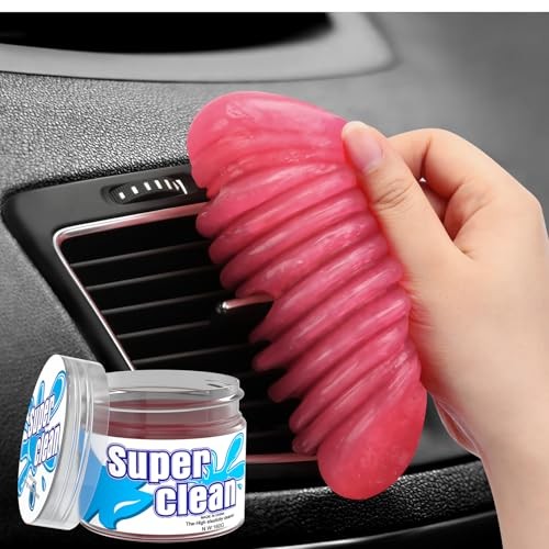 TeSabMi Reusable Car Cleaning Gel for Interior Dust, Light Pink — image 1