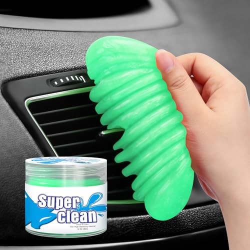 TeSabMi Reusable Car Cleaning Gel for Interior Dust, Green — image 1