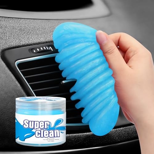 TeSabMi Reusable Car Cleaning Gel for Interior Dust, Light Blue — image 1