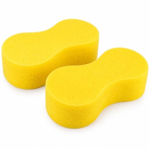 Admygo Jumbo Car Wash Sponges, 2 Pack, Yellow, 23 x 11 x 4.5 cm — image 1