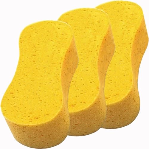Sumwitum 3-Pack Yellow Jumbo Car Sponges — image 1