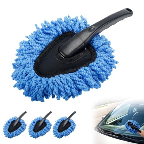 VBGURR 4-Pack Microfibre Noodle Car Duster Brush, Blue — image 1