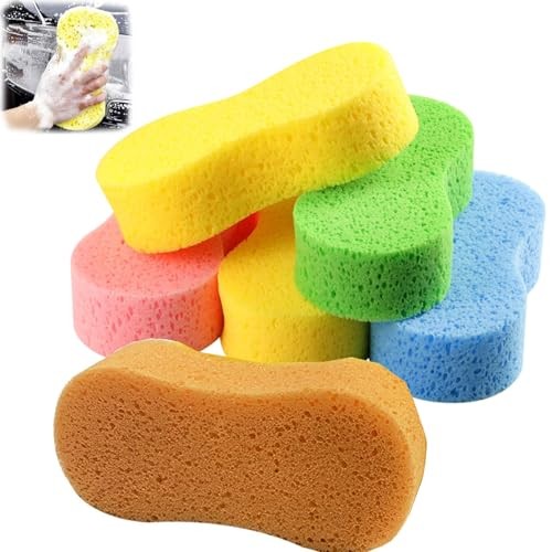 ZKFSIE 6-Piece Large Honeycomb Car Wash Sponge Set, 22 x 11 x 4.5cm — image 1