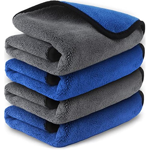 Airlab Extra-Thick Microfibre Car Cleaning Cloths, 40 x 40 cm, Pack of 4 — image 1
