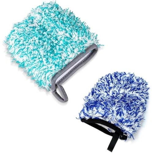 ANBOO 2-Piece Microfibre Car Wash Mitts for Wheels, Tyres and Detailing — image 1