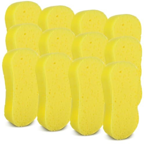 ASelected Car Wash Sponges, 12-Pack, Yellow — image 1