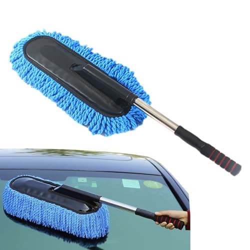 Generic Blue Microfibre Exterior Car Duster with Extendable Handle — image 1