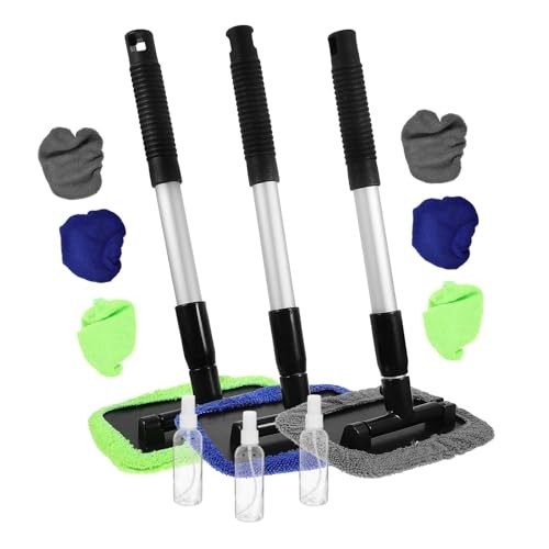 Homoyoyo Telescopic Car Windshield Cleaning Brush Set with Portable Bottle — image 1
